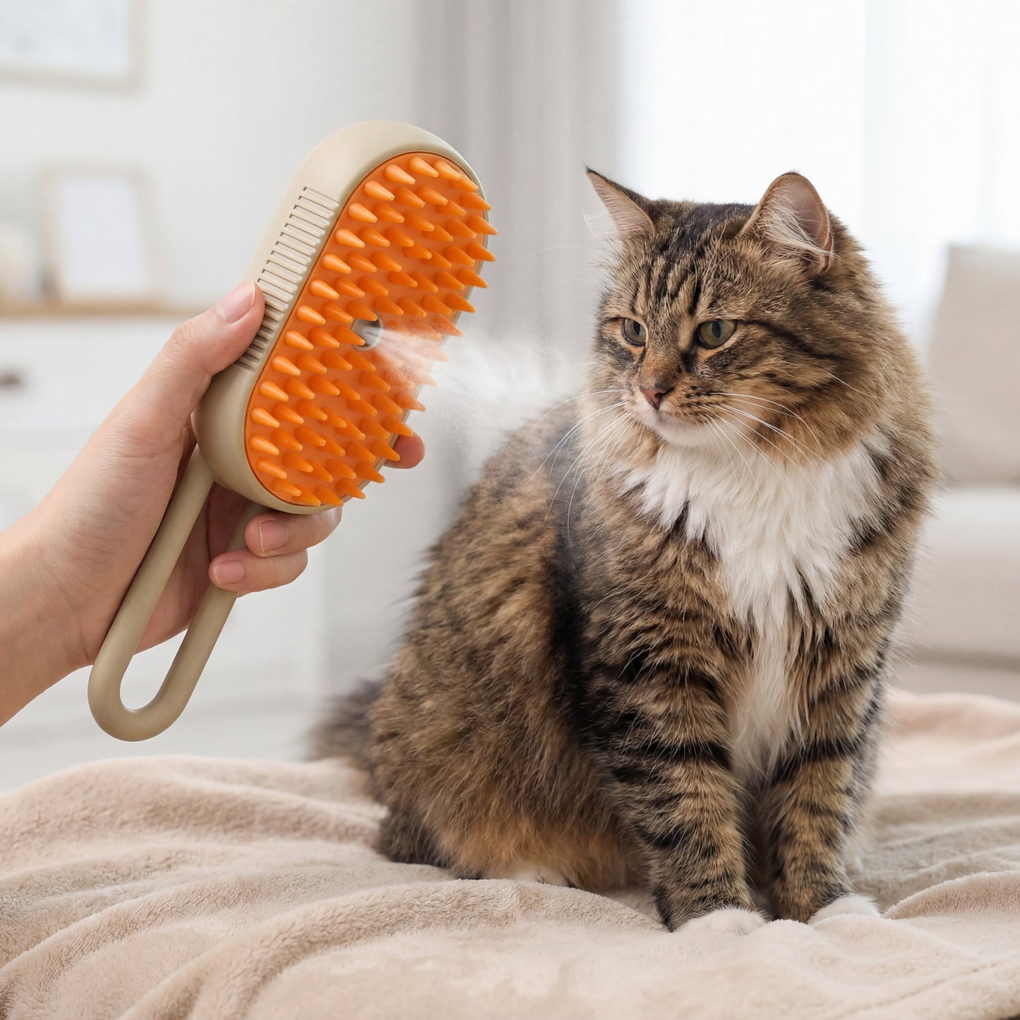 MistGroom Pro   3-in-1 Pet Steam Brush – Groom, Clean & Relax